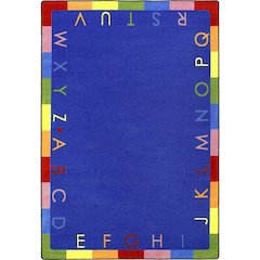 Kid Essentials Rainbow Alphabet 3'10" x 5'4" Area Rug in Color Primary