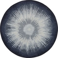 Kid Essentials Rare Earth 5'4" Round Area Rug in Color Night Sky