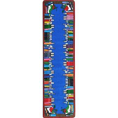 Kid Essentials Read & Learn 2'1" x 7'8" Runner Area Rug in Color Multi