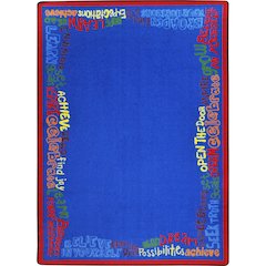 Kid Essentials Read Believe & Achieve 5'4" x 7'8" Area Rug in Color Multi