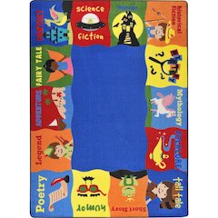 Kid Essentials Read Me A Story 5'4" x 7'8" Area Rug in Color Multi