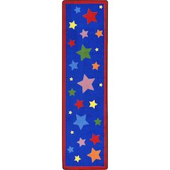 Kid Essentials Reading Superstars 2'1" x 7'8" Runner Area Rug in Color Multi
