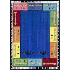 Recorderific 5'4" x 7'8" Area Rug in Color Multi