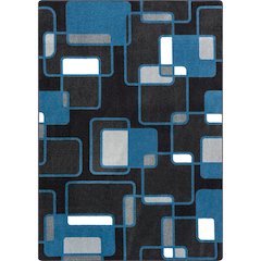 Kid Essentials Reflex 3'10" x 5'4" Area Rug in Color Sapphire