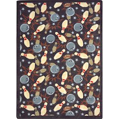 Games People Play Retro Bowl 3'10" x 5'4" Area Rug in Color Chocolate