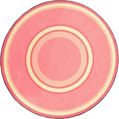 Kid Essentials Ripples 7'7" Round Area Rug in Color Pretty Pink