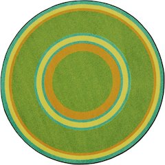 Kid Essentials Ripples 7'7" Round Area Rug in Color Retro