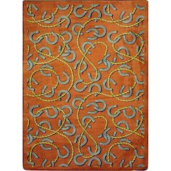 Kaleidoscope Rodeo 3'10" x 5'4" Area Rug in Color Rust