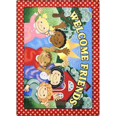 Kid Essentials School Days 3'10" x 5'4" Area Rug in Color Multi