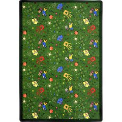Playful Patterns Scribbles 3'10" x 5'4" Area Rug in Color Green