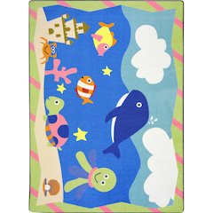Kid Essentials Sea Babies 3'10" x 5'4" Area Rug in Color Multi