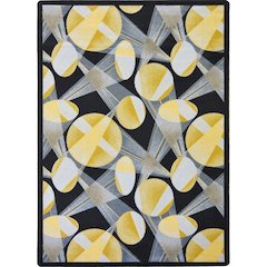 Any Day Matinee Searchlight 3'10" x 5'4" Area Rug in Color Charcoal