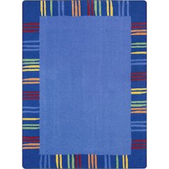 Kid Essentials Seeing Stripes 5'4" x 7'8" Area Rug in Color Rainbow