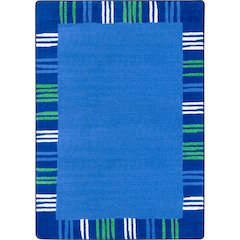 Kid Essentials Seeing Stripes 5'4" x 7'8" Area Rug in Color Seaglass