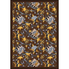 Any Day Matinee Silver Screen 3'10" x 5'4" Area Rug in Color Chocolate