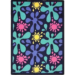 Kid Essentials Splat 3'10" x 5'4" Area Rug in Color Navy