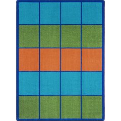 Kid Essentials Squares to Spare 5'4" x 7'8" Area Rug in Color Multi