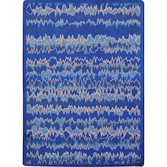 Kid Essentials Static Electricity 3'10" x 5'4" Area Rug in Color Blue