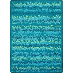 Kid Essentials Static Electricity 3'10" x 5'4" Area Rug in Color Teal