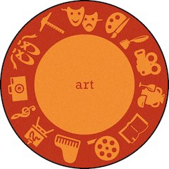 Kid Essentials STEAM 5'4" Round Area Rug in Color Art