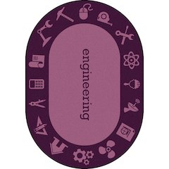 Kid Essentials STEAM 5'4" x 7'8" Oval Area Rug in Color Engineering
