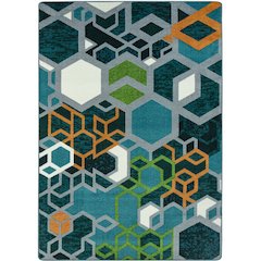 Kid Essentials Structured 5'4" x 7'8" Area Rug in Color Citrus
