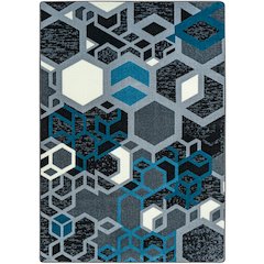 Kid Essentials Structured 5'4" x 7'8" Area Rug in Color Sapphire