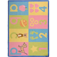 Kid Essentials Toddler Basics 3'10" x 5'4" Area Rug in Color Soft