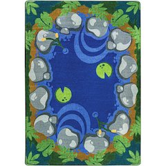 Kid Essentials Tranquil Pond 5'4" x 7'8" Area Rug in Color Multi