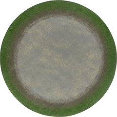 Kid Essentials Urban Edges 7'7" Round Area Rug in Color Meadow