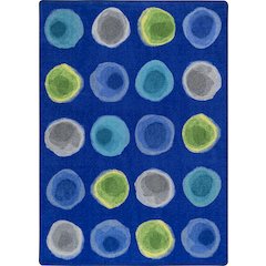 Kid Essentials Watercolor Spots 5'4" x 7'8" Area Rug in Color Marine