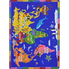 Kid Essentials World of Wonders 5'4" x 7'8" Area Rug in Color Multi