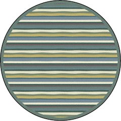 Kid Essentials Yipes Stripes 7'7" Round Area Rug in Color Soft