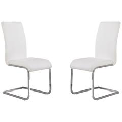 Armen Living Amanda White Side Chair - Set of 2