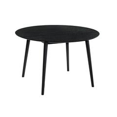 Arcadia 48" Round Dining Table in Black Wood