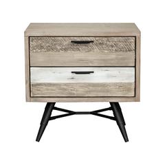 Bridges 2 Drawer Nightstand  in Two Tone Acacia Wood