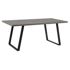 Armen Living Coronado Contemporary Dining Table in Grey Powder Coated Finish with Cement Gray Top