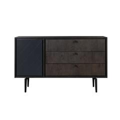 Cross Solid Oak and Metal 3 Drawer Dresser