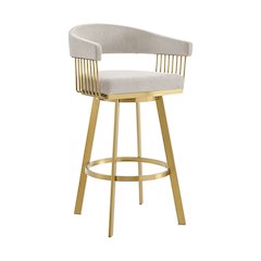 Chelsea 26" Swivel Counter Stool with Gold Brushed Stainless Steel