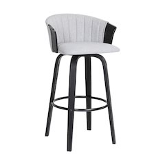 Diana Upholstered Wood Swivel Bar or Counter Stool