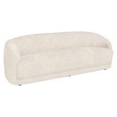 Figueroa 90 in. 3-Seater Sofa in Sand Fabric with Oval Seat and Slope Arms