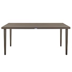 Grenada Outdoor Aluminum Gray Rectangle Dining Table