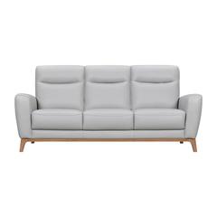 Greyson 83" Dove Gray Leather Sofa