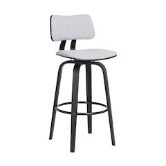 Pico Upholstered Wood Swivel Bar or Counter Stool