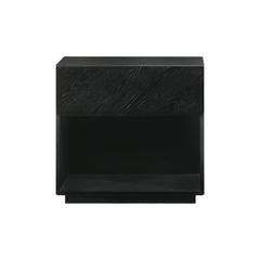 Petra 1 Drawer Wood Nightstand in Black Finish
