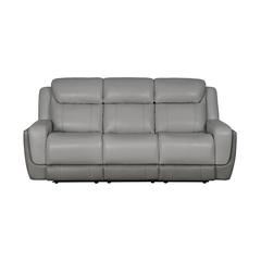 87" Zero Gravity Power Reclining Sofa with Dropdown Console in Silver