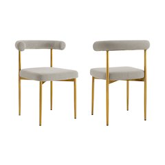 Shannon Dining Chair with Gold Brushed Stainless Steel