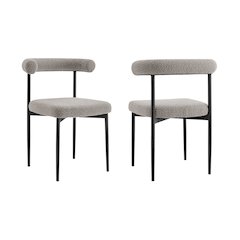 Shannon Dining Chair with Matte Black Iron Finish