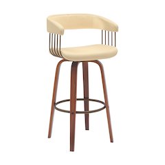 Topanga Upholstered Wood Bar or Counter Stool