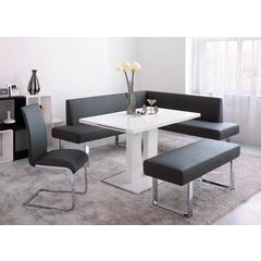 Amanda 3 Piece Black Rectangular Dining Set